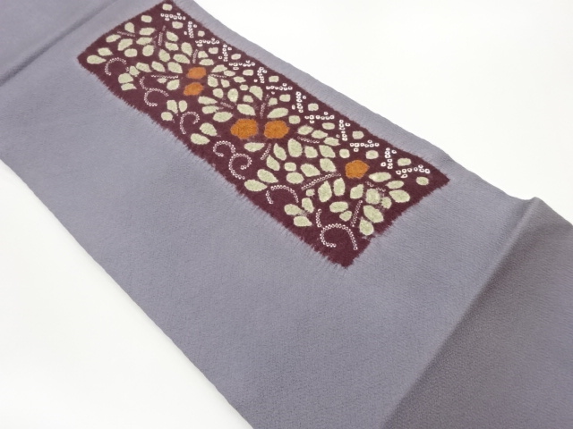 JAPANESE NAGOYA OBI / SHIBORI / ABSTRACT FLOWER ARABESQUE